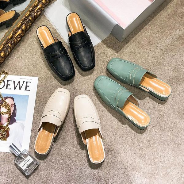 dress shoes vintage green sllippers women mules closed toe pu leather sandals chunky heel pantuflas 2021 designer slides outdoor footwear, Black
dress shoes vintage green sllippers women mules closed toe pu leather sandals chunky heel pantuflas 2021 designer slides outdoor footwear, Black