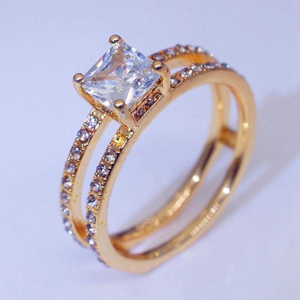 wedding rings elegant engagement gold color shiny cubiz zircon crystal women ring jewelry anniversary accessories, Slivery;golden
wedding rings elegant engagement gold color shiny cubiz zircon crystal women ring jewelry anniversary accessories, Slivery;golden