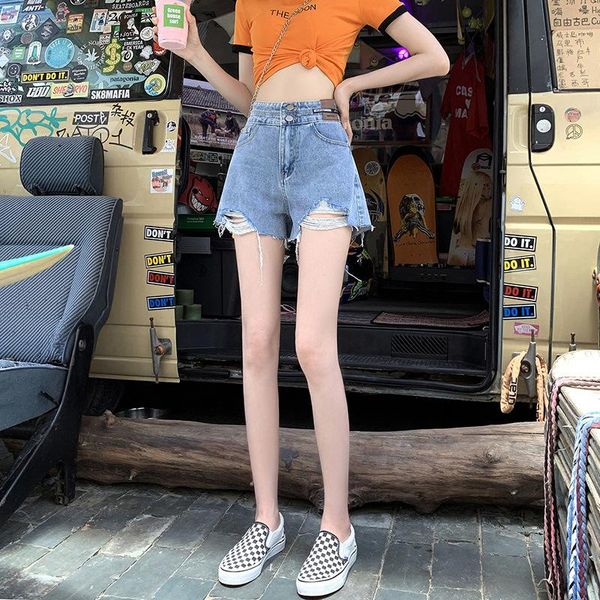 women's jeans wanyucl denim shorts women 2021 summer high-waisted thin wide-leg loose a-line ultra-short pants section, Blue
women's jeans wanyucl denim shorts women 2021 summer high-waisted thin wide-leg loose a-line ultra-short pants section, Blue