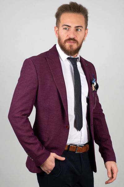 Purple Men 's Luxury Blazer Coat Suit Jacket Decorated Fabric Four Seasons Tight-fitting Mould Daily Party Groom Wedding Business 7mp7, White;black
Purple Men 's Luxury Blazer Coat Suit Jacket Decorated Fabric Four Seasons Tight-fitting Mould Daily Party Groom Wedding Business 7mp7, White;black