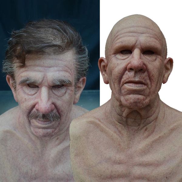 party masks super simulation halloween explosion model old man 3d wig mask headgear props
party masks super simulation halloween explosion model old man 3d wig mask headgear props