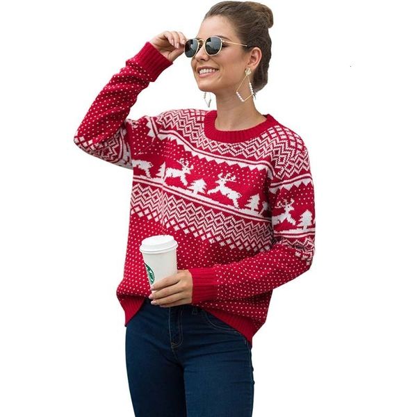 2021 elk print christmas red sweater women autumn winter basic o-neck sleeve jumper pullover knitted sweaters femme spk6, White;black
2021 elk print christmas red sweater women autumn winter basic o-neck sleeve jumper pullover knitted sweaters femme spk6, White;black