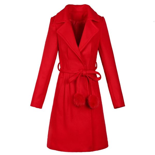 women's wool & blends jacket mid-length woolen overcoat autumn winter the female slim thickened fashion trench coat a180 im0i, Black
women's wool & blends jacket mid-length woolen overcoat autumn winter the female slim thickened fashion trench coat a180 im0i, Black