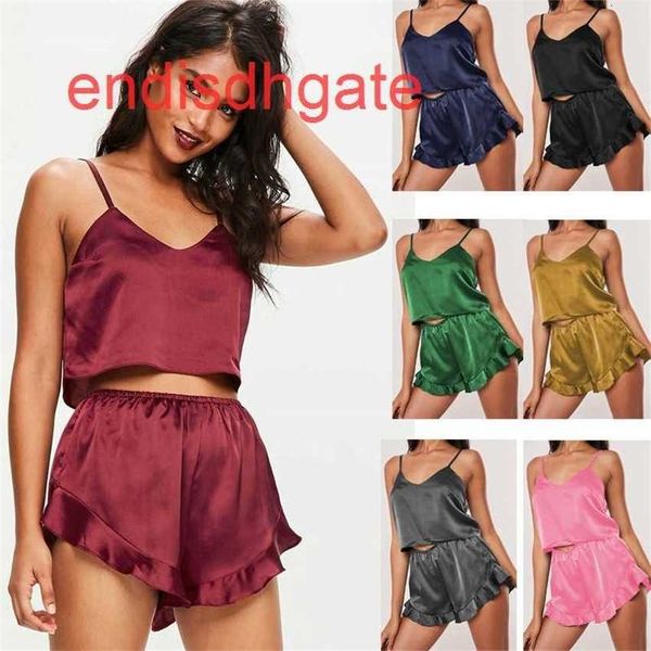 factory87kvwomen's wear two piece 2020 summer satin home v-neck suspender split pajama suit, Black;white
factory87kvwomen's wear two piece 2020 summer satin home v-neck suspender split pajama suit, Black;white