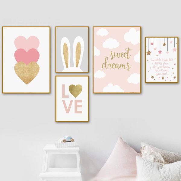 paintings baby nursery blush pink canvas painting for girl bedroom nordic wall art poster gold heart love decoration print picture decor
paintings baby nursery blush pink canvas painting for girl bedroom nordic wall art poster gold heart love decoration print picture decor