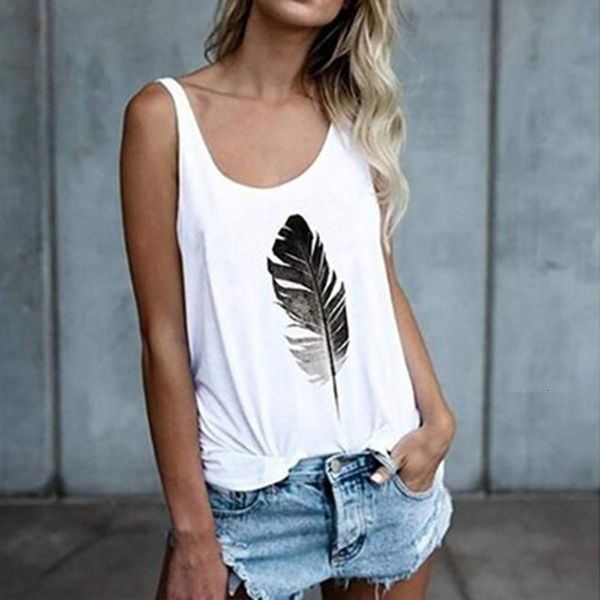 2021 new women tank summer fashion feather printed camis ladies casual sleeveless vest i91t, White
2021 new women tank summer fashion feather printed camis ladies casual sleeveless vest i91t, White