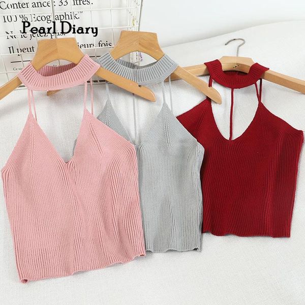 women's tanks & camis pearl diary women halter neck knit summer v backless rib crop slim fit solid color sleeveless club, White
women's tanks & camis pearl diary women halter neck knit summer v backless rib crop slim fit solid color sleeveless club, White