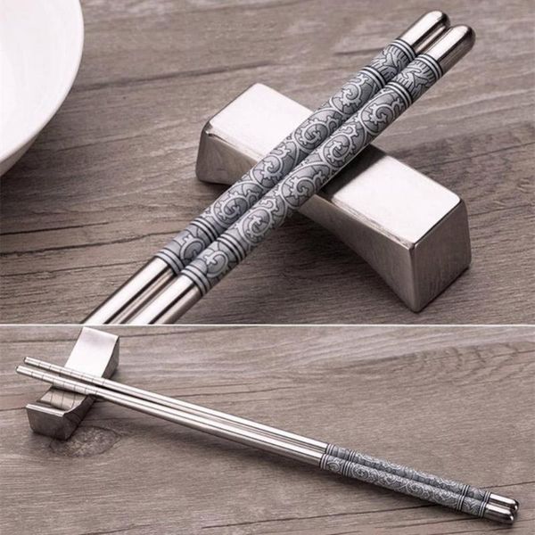 chopsticks stainless steel chinese style length white flower vine pattern sticks portable reusable 8.8 inch
chopsticks stainless steel chinese style length white flower vine pattern sticks portable reusable 8.8 inch
