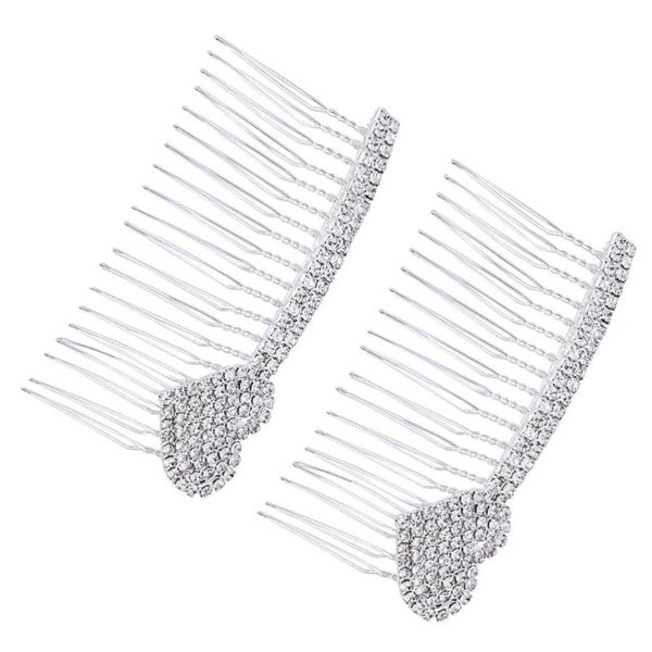 hair brushes 2pcs combs rhinestone inlay heart alloy insertion comb headdress decoration, Silver
hair brushes 2pcs combs rhinestone inlay heart alloy insertion comb headdress decoration, Silver