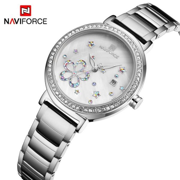 wristwatches naviforce lady dress watches stainless steel for women gift girl wife friend quartz watch fashion & casual bracelet clasp, Slivery;brown
wristwatches naviforce lady dress watches stainless steel for women gift girl wife friend quartz watch fashion & casual bracelet clasp, Slivery;brown