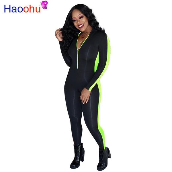 women's jumpsuits & rompers fall autumn winter women full sleeve patchwork zipper night club party outfits one piece skinny, Black;white
women's jumpsuits & rompers fall autumn winter women full sleeve patchwork zipper night club party outfits one piece skinny, Black;white