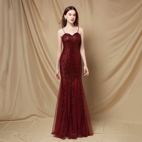 luxury evening dress 18789# toast bride long suspender thank you banquet slim fitting fishtail skirt wedding model exhibition, Black;gray
luxury evening dress 18789# toast bride long suspender thank you banquet slim fitting fishtail skirt wedding model exhibition, Black;gray