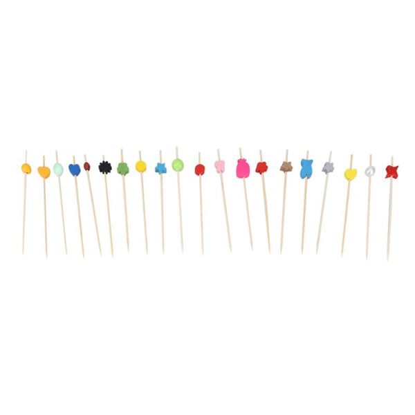 100pcs colorful bamboo tag fruit sign toothpick cocktail decoration fruit plate dessert fork(mixed color)
100pcs colorful bamboo tag fruit sign toothpick cocktail decoration fruit plate dessert fork(mixed color)