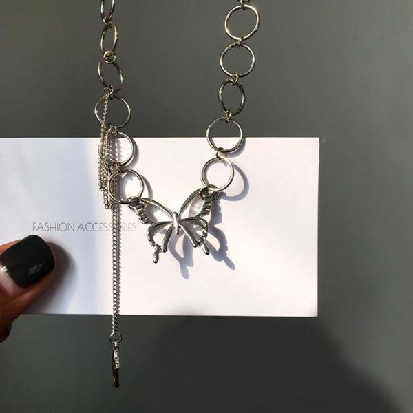 pendant necklaces punk butterfly choker clavicle necklace jewelry women collares gothic hip hop link chain mujer jewlery, Silver
pendant necklaces punk butterfly choker clavicle necklace jewelry women collares gothic hip hop link chain mujer jewlery, Silver