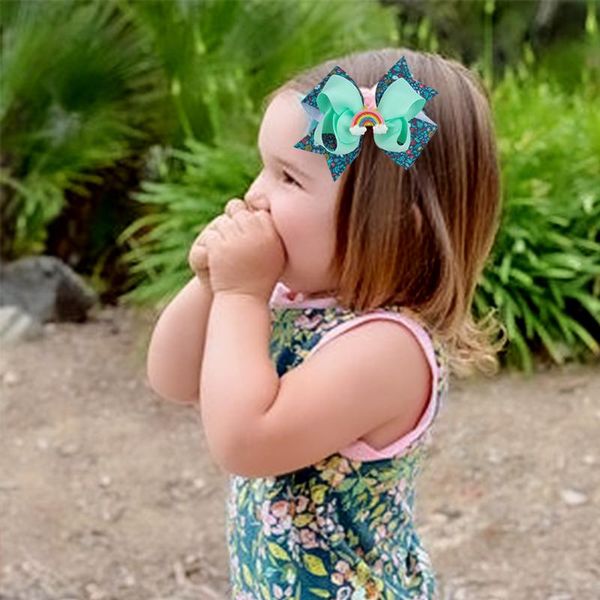 4.5" rainbow printed knot ribbon bow with clip girls hair accessories handmade boutique hair clip girls headdress tiaras 4 color, Slivery;white
4.5" rainbow printed knot ribbon bow with clip girls hair accessories handmade boutique hair clip girls headdress tiaras 4 color, Slivery;white