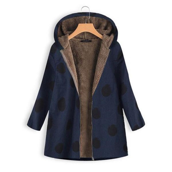 women's jackets 2021 spot print coat women jacket cotton long hooded neck ladies casual coats woman clothing woollen warm winter sj1261, Black;brown
women's jackets 2021 spot print coat women jacket cotton long hooded neck ladies casual coats woman clothing woollen warm winter sj1261, Black;brown