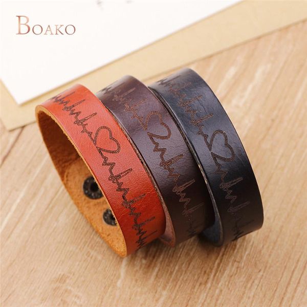 charm bracelets vintage real leather ecg bracelet men fashion handmade & bangles pulseiras masculina jewelry z4, Golden;silver
charm bracelets vintage real leather ecg bracelet men fashion handmade & bangles pulseiras masculina jewelry z4, Golden;silver