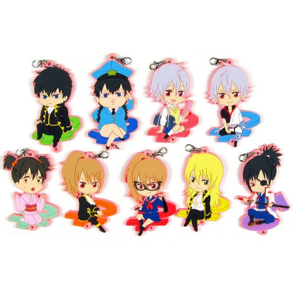 keychains gintama anime keychain sakata gintoki toushirou kagura shimura shinpachi okita sougo rubber strap/mobile phone charm d149, Silver
keychains gintama anime keychain sakata gintoki toushirou kagura shimura shinpachi okita sougo rubber strap/mobile phone charm d149, Silver