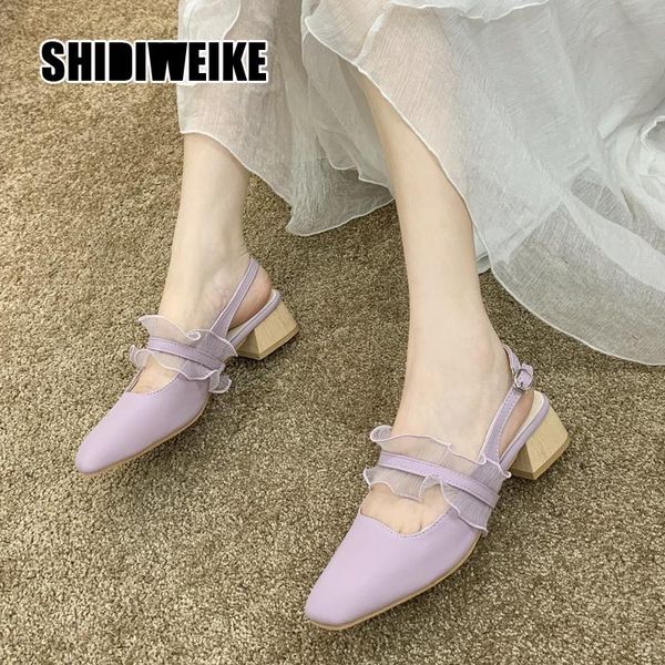 sandals 2021 fashion leather slingbacks pumps for women strange square heels casual shoes lace toe vb014, Black
sandals 2021 fashion leather slingbacks pumps for women strange square heels casual shoes lace toe vb014, Black