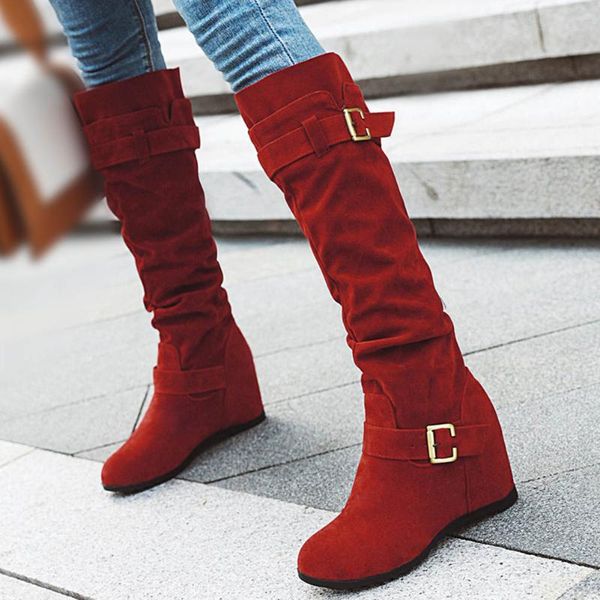 boots sorphio ins girl flock mid calf buckle wedges women casual brand design fashion shoes woman, Black
boots sorphio ins girl flock mid calf buckle wedges women casual brand design fashion shoes woman, Black