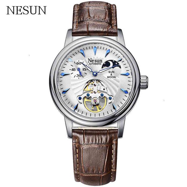 brand nesun men luxury sports clocks fashion leather automatic mechanical pulse waterproof casual, Slivery;brown
brand nesun men luxury sports clocks fashion leather automatic mechanical pulse waterproof casual, Slivery;brown