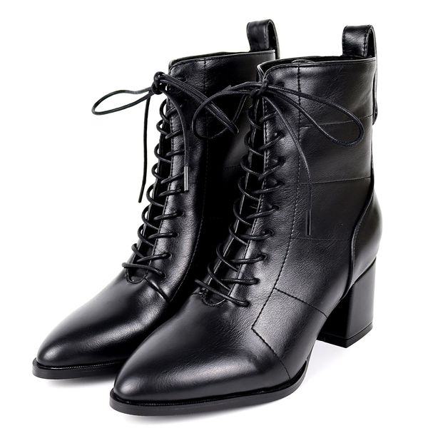 mode square jump cross-loop-up ankle pointed at thick-soled toe lace up to autumn and short winter teddy women's boots knfu, Black
mode square jump cross-loop-up ankle pointed at thick-soled toe lace up to autumn and short winter teddy women's boots knfu, Black