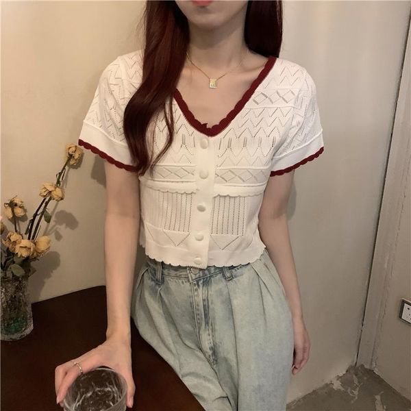 women's knits & tees harteen summer female clothes pink thin hollow high waist femme v-neck cardigan womens sweater casaco feminino inv, White
women's knits & tees harteen summer female clothes pink thin hollow high waist femme v-neck cardigan womens sweater casaco feminino inv, White