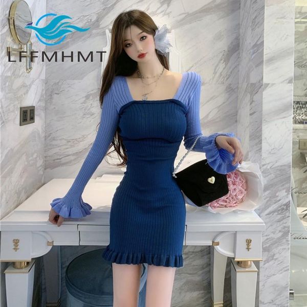 autumn and winter fashion temperament square neck long sleeve slim bottoming sweater knitting dress women wear women's sweaters, White;black
autumn and winter fashion temperament square neck long sleeve slim bottoming sweater knitting dress women wear women's sweaters, White;black