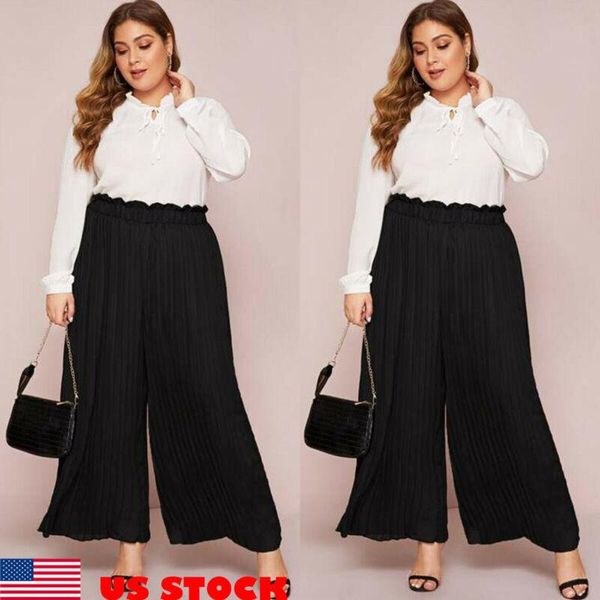 women's pants & capris trousers 2021 plus size wide leg fashion woman elastic waist baggy pantalon palazzo casual pant bottoms, Black;white
women's pants & capris trousers 2021 plus size wide leg fashion woman elastic waist baggy pantalon palazzo casual pant bottoms, Black;white
