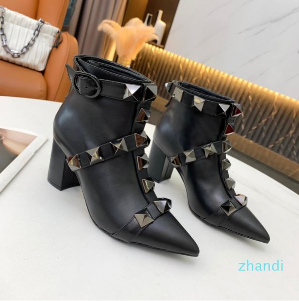 women boots 2021 factory_footwear british style big rivet short boot autumn and winter retro metal buckle pointed toe stiletto heel booties, Black
women boots 2021 factory_footwear british style big rivet short boot autumn and winter retro metal buckle pointed toe stiletto heel booties, Black
