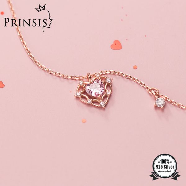 prinsis real 925 sterling silver fashion romantic rose heart pink cz necklace for women wedding valentine's day jewelry dp032 q0531
prinsis real 925 sterling silver fashion romantic rose heart pink cz necklace for women wedding valentine's day jewelry dp032 q0531
