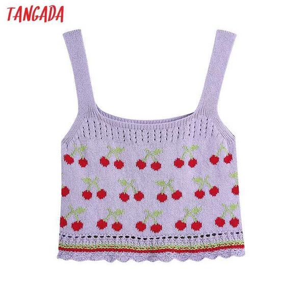 tangada women fashion jacquard hollow out cropped knit tank vintage straps female camis mujer be657 210609, White
tangada women fashion jacquard hollow out cropped knit tank vintage straps female camis mujer be657 210609, White