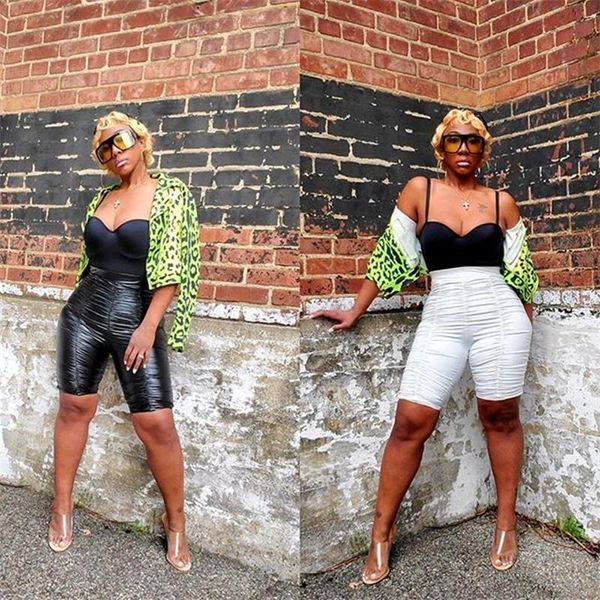 pleated tight straight shorts women high waisted bandage leggings club party pu faux leather short trousers female, White;black
pleated tight straight shorts women high waisted bandage leggings club party pu faux leather short trousers female, White;black