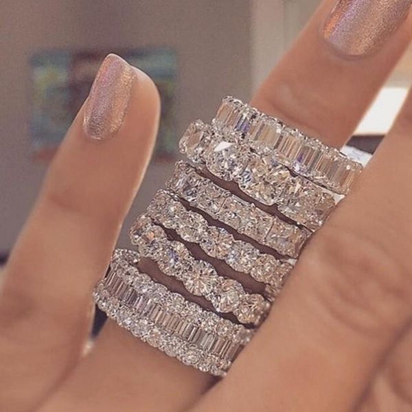 cluster rings handmade 100% 925 sterling silver promise ring simulated diamond cz engagement wedding band for women men party jewelry, Golden;silver
cluster rings handmade 100% 925 sterling silver promise ring simulated diamond cz engagement wedding band for women men party jewelry, Golden;silver