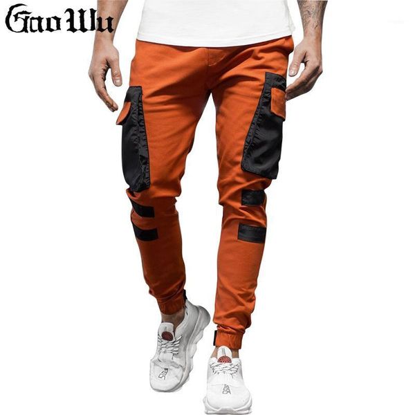 men's pants spring autumn cotton splicing trousers fitness streetwear hip-hop tooling style multiple pocket tactical, Black
men's pants spring autumn cotton splicing trousers fitness streetwear hip-hop tooling style multiple pocket tactical, Black
