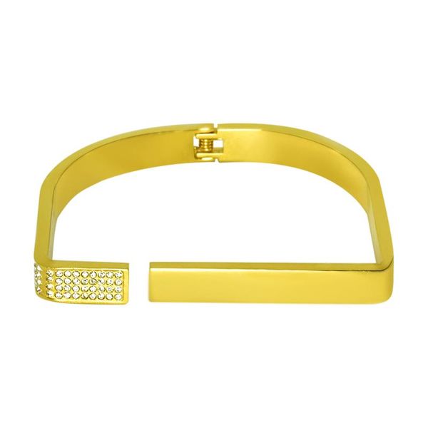 bangle c-shaped gold color stainless steel woman luxury fashion punk charm bangles crystal stone jewelry, Black
bangle c-shaped gold color stainless steel woman luxury fashion punk charm bangles crystal stone jewelry, Black