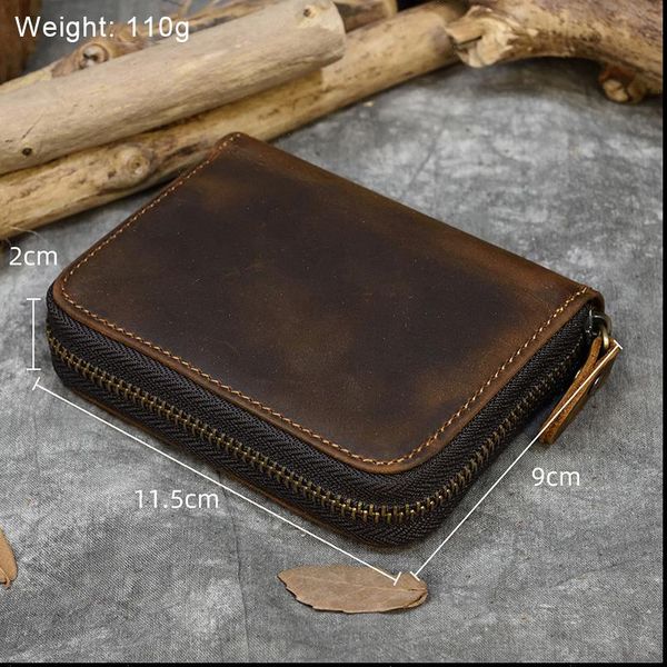 men crazy horse genuine leather coin wallet snap short purse women pocket zip around small trifold, Red;black
men crazy horse genuine leather coin wallet snap short purse women pocket zip around small trifold, Red;black