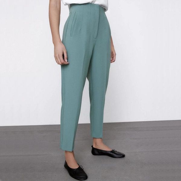women's pants & capris 2021 summer fashion women business high waist work ol office lady candy colors green sim fitness pencil trousers, Black;white
women's pants & capris 2021 summer fashion women business high waist work ol office lady candy colors green sim fitness pencil trousers, Black;white