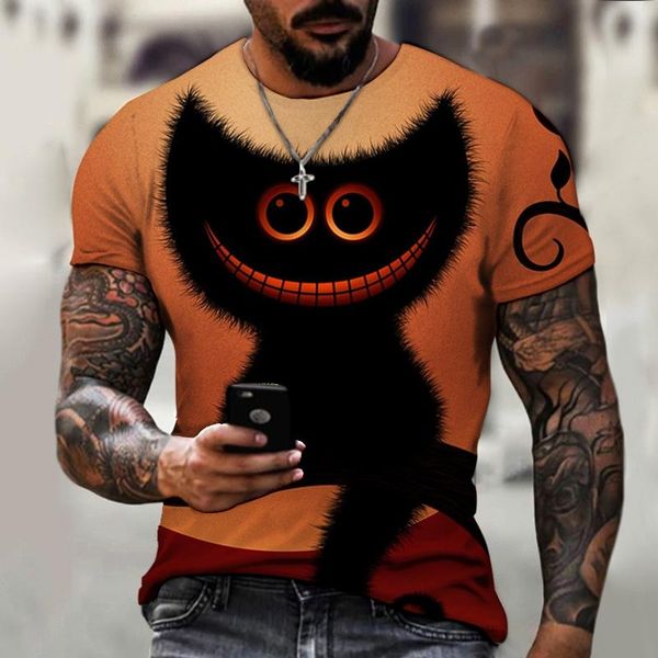 men's t-shirts fashionable 3d printed round neck t-shirt halloween cat casual all-match harajuku oversized loose punk street shirt, White;black
men's t-shirts fashionable 3d printed round neck t-shirt halloween cat casual all-match harajuku oversized loose punk street shirt, White;black
