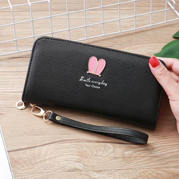 wallets women long wallet female fashion handbag zipper ears student carteira femme, Red;black
wallets women long wallet female fashion handbag zipper ears student carteira femme, Red;black