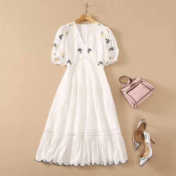 wholesale independence day holiday gift sale wholesale runway v-neck short sleeves zipper embroidery dresses, White;black
wholesale independence day holiday gift sale wholesale runway v-neck short sleeves zipper embroidery dresses, White;black