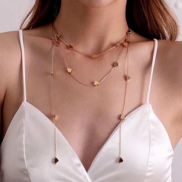 pendant necklaces multi-layer for girl peach heart chain necklace 2021 trendy brand design women street style retro collar de mujer, Silver
pendant necklaces multi-layer for girl peach heart chain necklace 2021 trendy brand design women street style retro collar de mujer, Silver
