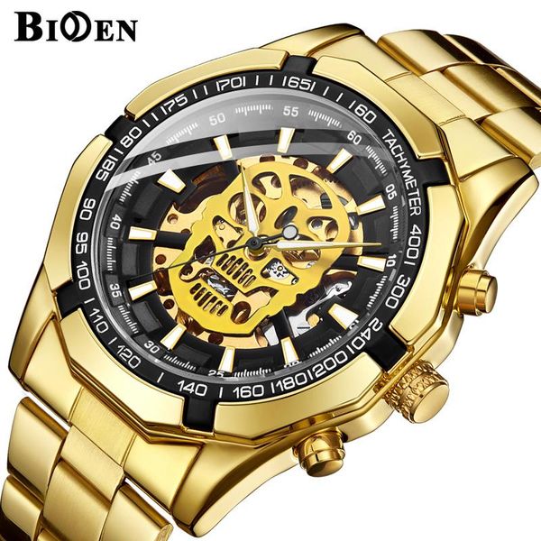 wristwatches skull mechanical watch mens design golden stainless steel strap skeleton man automatical relogio masculino, Slivery;brown
wristwatches skull mechanical watch mens design golden stainless steel strap skeleton man automatical relogio masculino, Slivery;brown