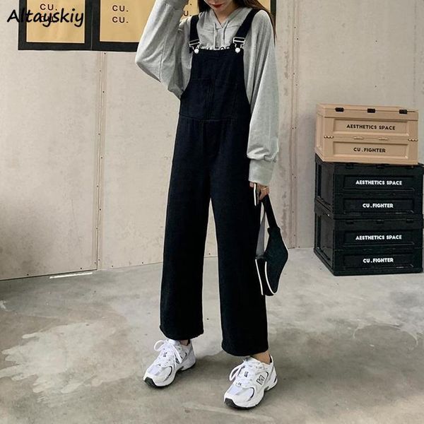 women's jumpsuits & rompers women all-match classic casual high waist solid loose streetwear washed female pockets jumpsuit denim haraj, Black;white
women's jumpsuits & rompers women all-match classic casual high waist solid loose streetwear washed female pockets jumpsuit denim haraj, Black;white
