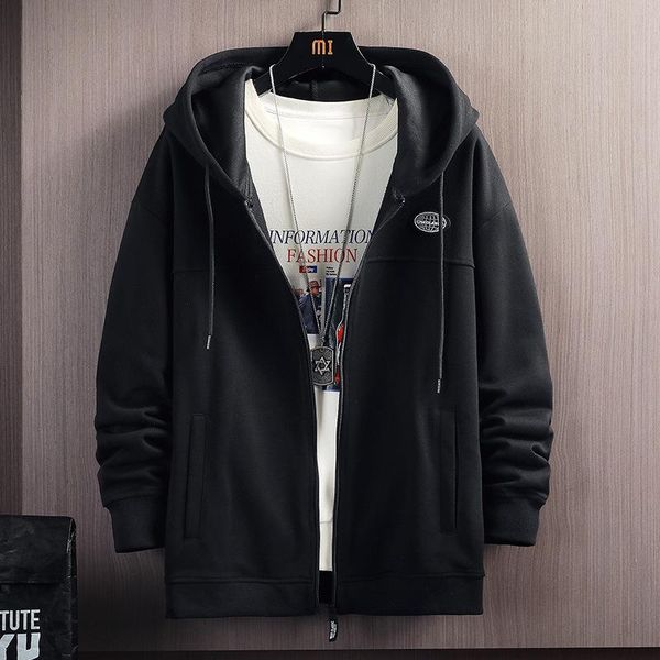 men's jackets 2021 spring and autumn hooded loose cardigan fashion large trend long sleeve coat casual jaket men, Black;brown
men's jackets 2021 spring and autumn hooded loose cardigan fashion large trend long sleeve coat casual jaket men, Black;brown