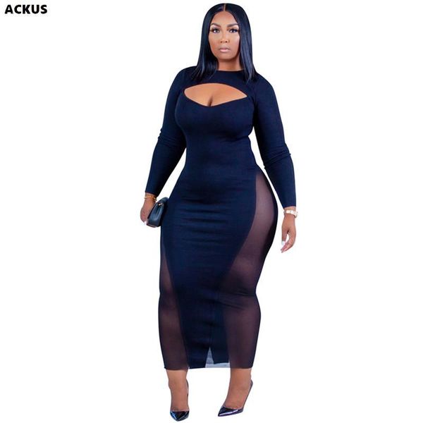 plus size dresses ackus women dreess cut out strechy bodycon pencil long female casual fashion party maxi vestidos autumn 2021, Black
plus size dresses ackus women dreess cut out strechy bodycon pencil long female casual fashion party maxi vestidos autumn 2021, Black