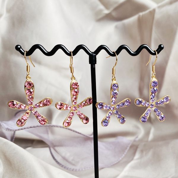 purple flower rhinestone earrings trendy long tassel round face thin net red earrings, Golden
purple flower rhinestone earrings trendy long tassel round face thin net red earrings, Golden