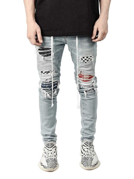 ybaby fine street panty new patchwork men hip hop fashion boyfriend jeans, Blue
ybaby fine street panty new patchwork men hip hop fashion boyfriend jeans, Blue