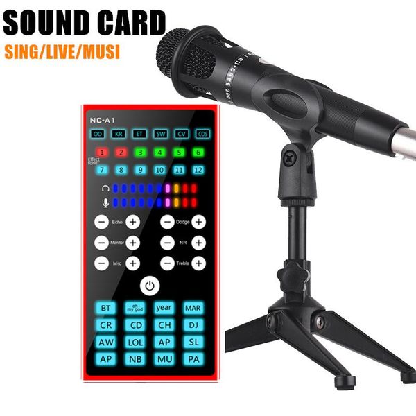 a1 sound card bluetooth e300 condenser microphone karaoke mixer audio live broadcast k song recording dsp for phone & computer
a1 sound card bluetooth e300 condenser microphone karaoke mixer audio live broadcast k song recording dsp for phone & computer