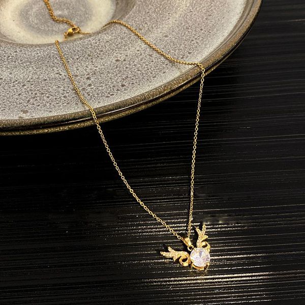 pendant necklaces trend charm elk antlers chain necklace for women original design temperament jewelry zirconia choker girl gift, Silver
pendant necklaces trend charm elk antlers chain necklace for women original design temperament jewelry zirconia choker girl gift, Silver
